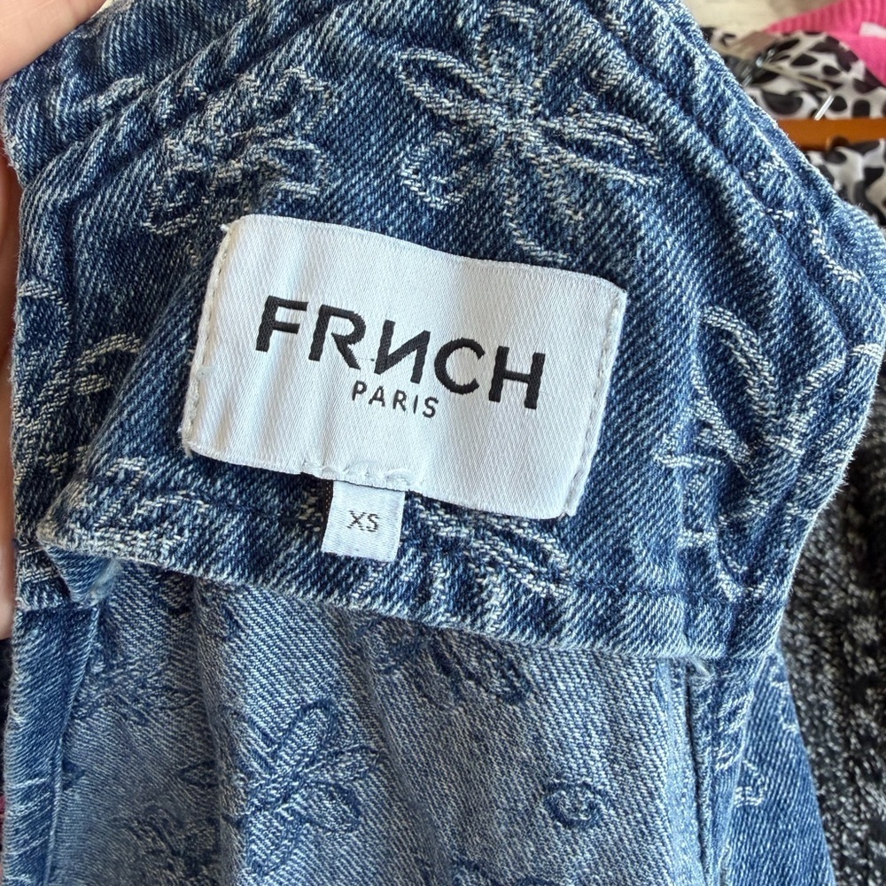 FRNCH Blue Floral Denim Overalls - Picture 8 of 10